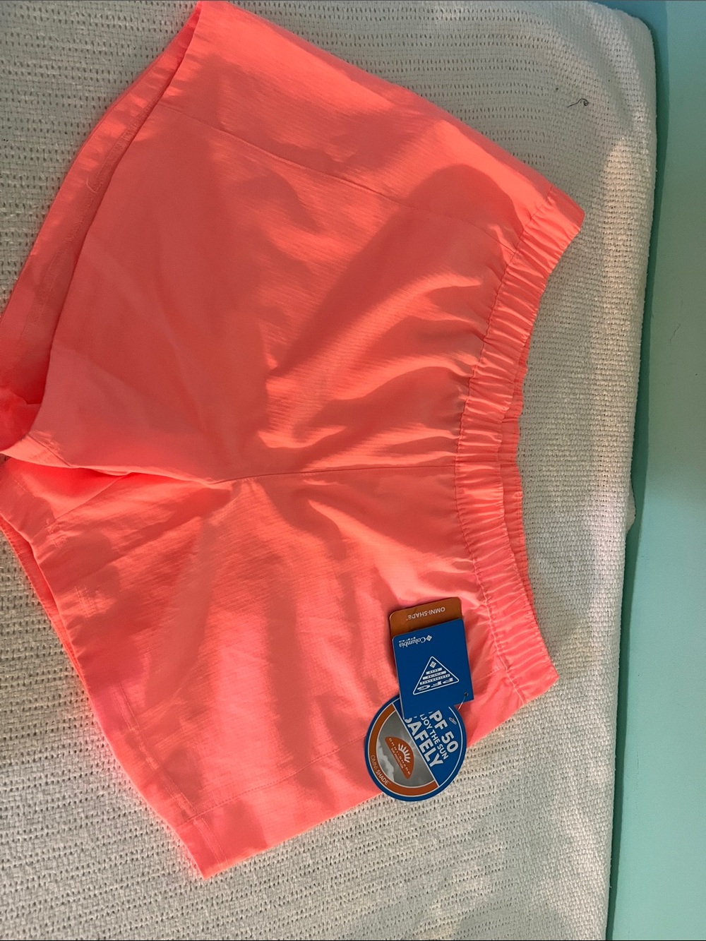 Women’s Coral Athletic Running Shorts with Elastic Waist
